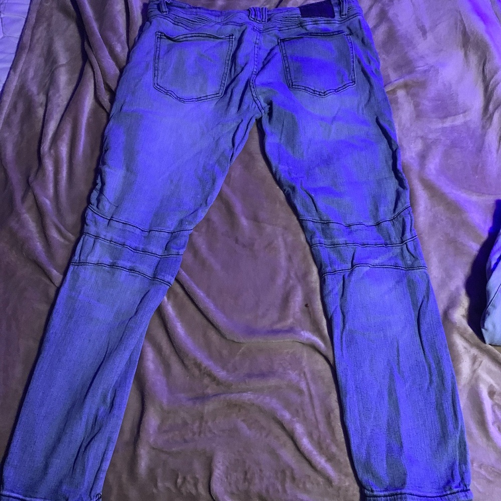 Ripped Skinny Blue Jeans